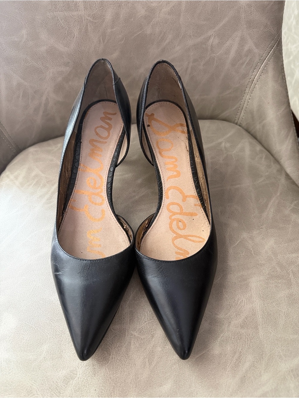 Sam Edelman Black Pointed-Toe Jari D'Orsay Pump